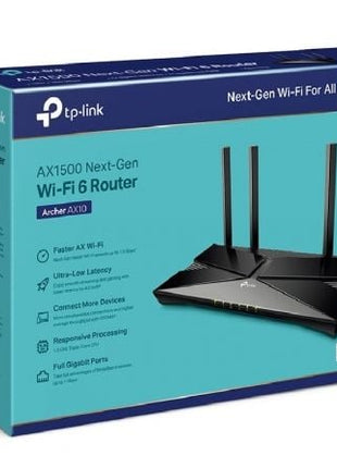 Router Inalámbrico TP - Link Archer AX10/ WiFi 6/ 1500 Mbps/ 2.4GHz 5GHz/ 4 Antenas/ WiFi 802.11ax/ac/n/a/ - n/b/g - Tiensol