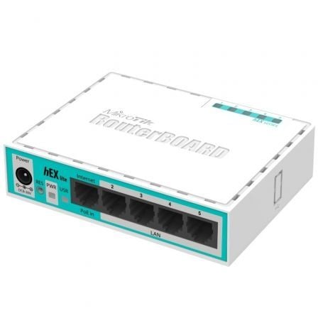 Router Mikrotik Hex Lite RB750R2 5 Puertos/ RJ45 10/100/ PoE - Tiensol