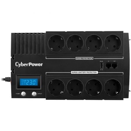 SAI Línea Interactiva Cyberpower BR1000ELCD/ 1000VA - 600W/ 8 Salidas/ Formato Bloque - Tiensol