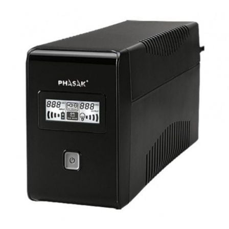 SAI Línea Interactiva Phasak 850 VA LCD Interactive/ 850VA/ 2 Salidas/ Formato Torre - Tiensol