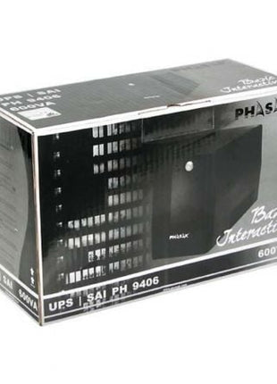 SAI Línea Interactiva Phasak Basic Interactive 600 VA/ 600VA - 360W/ 2 Salidas/ Formato Torre - Tiensol