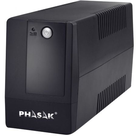 SAI Línea Interactiva Phasak Basic Interactive 800 VA/ 800VA - 480W/ 2 Salidas/ Formato Torre - Tiensol