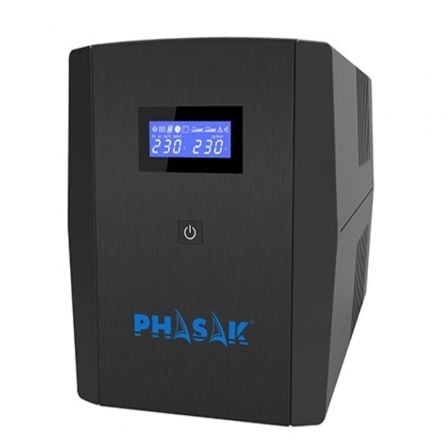 SAI Línea Interactiva Phasak SIRIUS 1260 VA Interactive/ 1260VA - 720W/ 4 Salidas/ Formato Torre - Tiensol