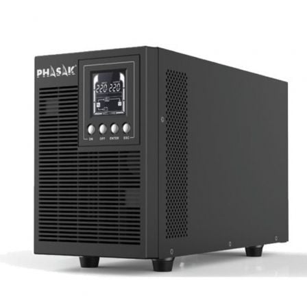 SAI Online Phasak 2000 VA Online LCD/ 2000VA - 1800W/ 4 Salidas/ Formato Torre - Tiensol