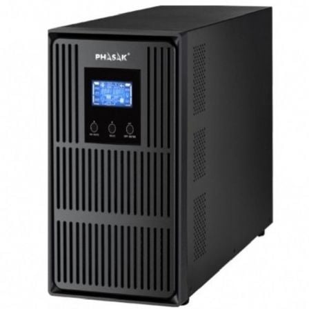 SAI Online Phasak Conqueror Pro 3000 VA Online LCD/ 3000VA - 2700W/ 3 Salidas/ Formato Torre - Tiensol