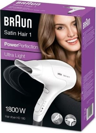 Secador Braun BRHD180E/ 1800W/ Blanco - Tiensol