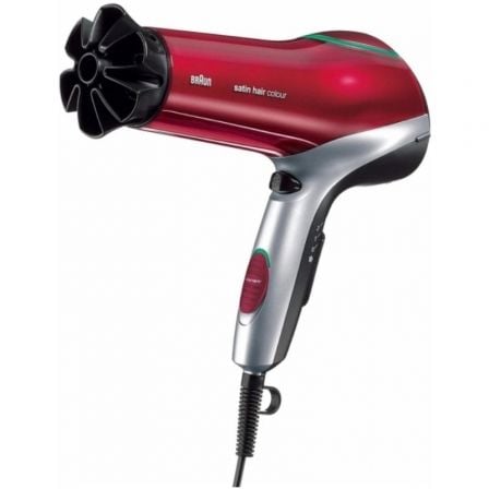 Secador Braun Satin Hair 7 HD770E/ 2200W/ Iónico/ Rojo y Plata - Tiensol