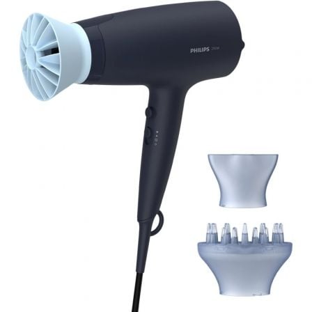 Secador Philips 3000 series BHD360/ 2100W/ Iónico/ Azul/ 3 Accesorios - Tiensol