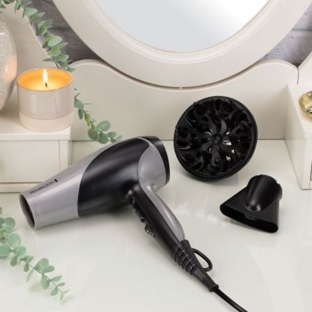 Secador Remington Ionic Dry 2200/ 2200W/ Iónico/ Negro y Gris - Tiensol