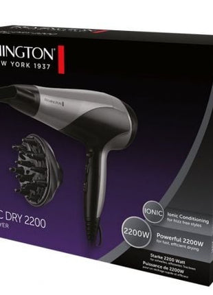 Secador Remington Ionic Dry 2200/ 2200W/ Iónico/ Negro y Gris - Tiensol