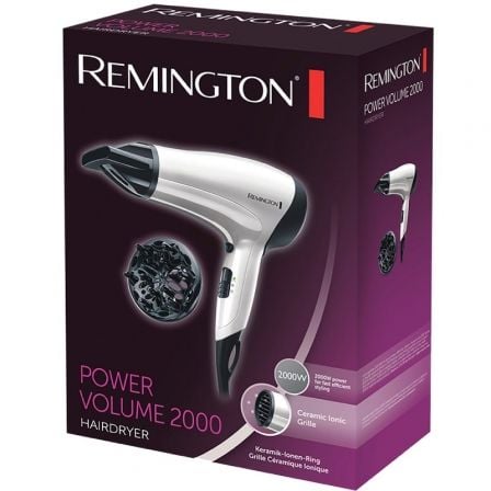 Secador Remington Power Volume 2000/ 2000W/ Iónico/ Blanco - Tiensol