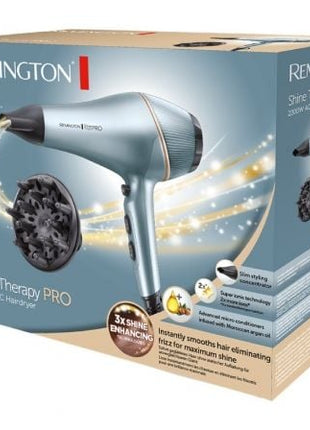 Secador Remington Shine Therapy Pro AC9300/ 2200W/ Iónico/ Negro y Azul - Tiensol