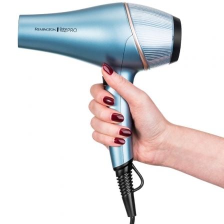 Secador Remington Shine Therapy Pro AC9300/ 2200W/ Iónico/ Negro y Azul - Tiensol