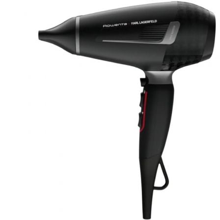 Secador Rowenta K/PRO Stylist Karl Lagerfeld/ 2200W/ Iónico/ Negro - Tiensol