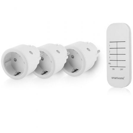 Set de Enchufes Inalámbricos Smartwares SH4 - 99578/ Blancos - Tiensol