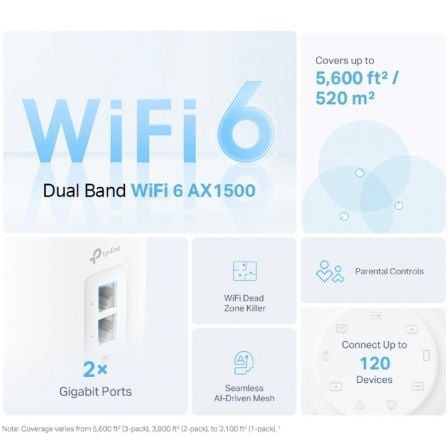 Sistema Mesh TP - Link Deco X10 1500Mbps/ 2.4GHz 5GHz/ Pack de 2 - Tiensol