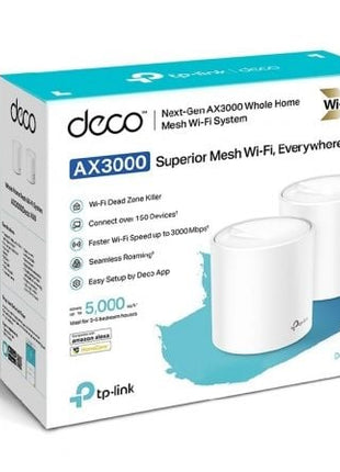 Sistema Mesh TP - Link Deco X60 3000Mbps/ 2.4GHz 5GHz/ Pack de 2 - Tiensol