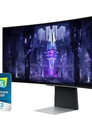 Smart Monitor Gaming Ultraparonámico Curvo Samsung OdysseyG8 S34BG850SU 34'/ UWQHD/ Smart TV/ 0.1ms/ 175Hz/ OLED/ Regulable en altura/Multimedia/Plata - Tiensol