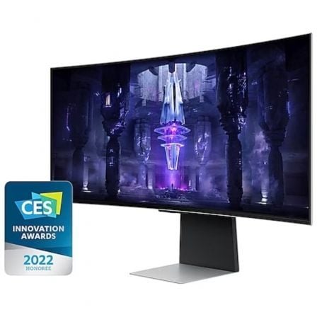 Smart Monitor Gaming Ultraparonámico Curvo Samsung OdysseyG8 S34BG850SU 34'/ UWQHD/ Smart TV/ 0.1ms/ 175Hz/ OLED/ Regulable en altura/Multimedia/Plata - Tiensol