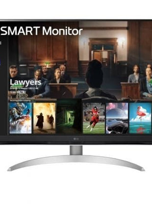 Smart Monitor LG 32SQ700S - W 31.5'/ 4K/ Smart TV/ Multimedia/ Regulable en altura/ Plata y Blanco - Tiensol