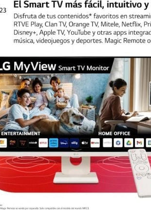 Smart Monitor LG MyView 27SR50F - W 27'/ Full HD/ Smart TV/ Multimedia/ Blanco - Tiensol