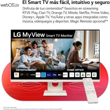 Smart Monitor LG MyView 27SR50F - W 27'/ Full HD/ Smart TV/ Multimedia/ Blanco - Tiensol