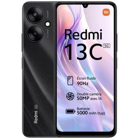 Smartphone Xiaomi Redmi 13C 4GB/ 128GB/ 6.74'/ 5G/ Negro - Tiensol