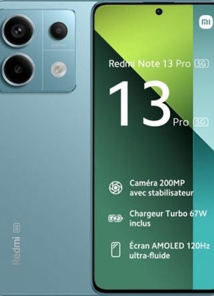 Smartphone Xiaomi Redmi Note 13 Pro NFC 8GB/ 256GB/ 6.67'/ 5G/ Verde Azulado - Tiensol