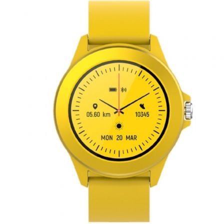 Smartwatch Forever Colorum CW - 300/ Notificaciones/ Frecuencia Cardíaca/ Amarillo - Tiensol