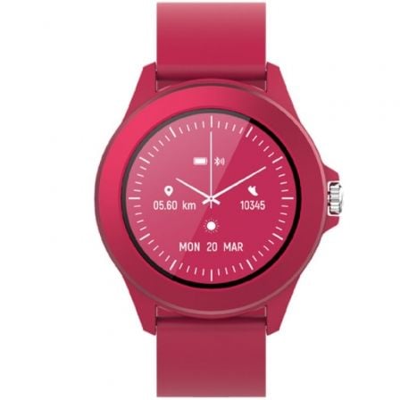 Smartwatch Forever Colorum CW - 300/ Notificaciones/ Frecuencia Cardíaca/ Magenta - Tiensol