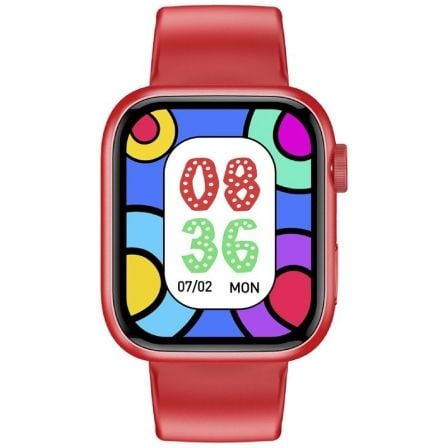 Smartwatch Forever IGo Watch 3 JW - 500/ Notificaciones/ Frecuencia Cardíaca/ Rojo - Tiensol