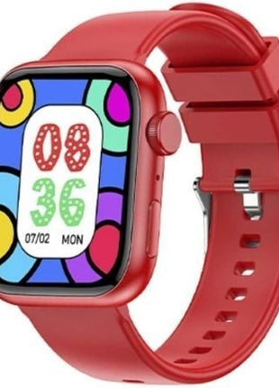 Smartwatch Forever IGo Watch 3 JW - 500/ Notificaciones/ Frecuencia Cardíaca/ Rojo - Tiensol