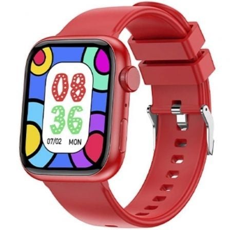 Smartwatch Forever IGo Watch 3 JW - 500/ Notificaciones/ Frecuencia Cardíaca/ Rojo - Tiensol