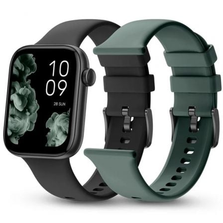 Smartwatch SPC Smartee Duo 2 9650N/ Notificaciones/ Frecuencia Cardíaca/ Negro/ Incluye Correa Extra - Tiensol