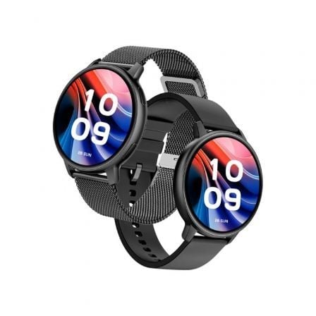 Smartwatch SPC Smartee Duo Classic 9652N/ Notificaciones/ Frecuencia Cardíaca/ Negro/ Incluye Correa Extra - Tiensol