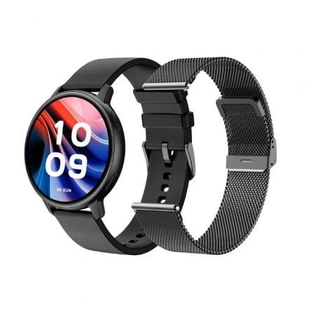 Smartwatch SPC Smartee Duo Classic 9652N/ Notificaciones/ Frecuencia Cardíaca/ Negro/ Incluye Correa Extra - Tiensol