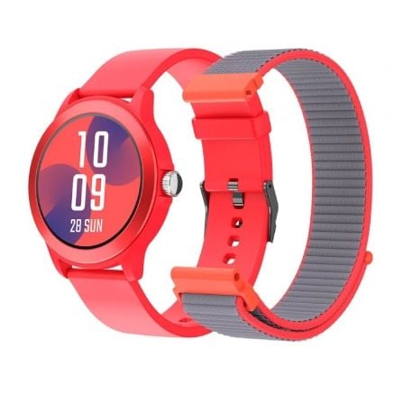 Smartwatch SPC Smartee Duo Vivo 9651R/ Notificaciones/ Frecuencia Cardíaca/ Rojo/ Incluye Correa Extra - Tiensol