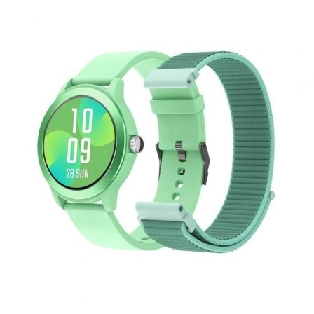 Smartwatch SPC Smartee Duo Vivo 9651R/ Notificaciones/ Frecuencia Cardíaca/ Verde Menta/ Incluye Correa Extra - Tiensol