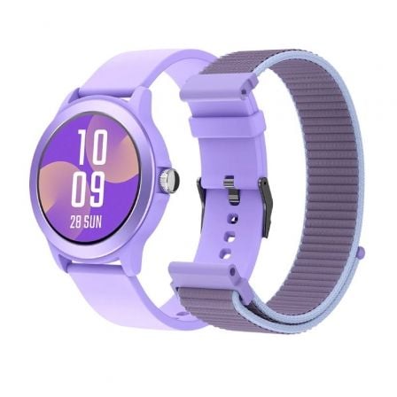 Smartwatch SPC Smartee Duo Vivo 9651T/ Notificaciones/ Frecuencia Cardíaca/ Púrpura/ Incluye Correa Extra - Tiensol