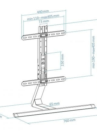 Soporte de Mesa TooQ DB3265F - B para TV de 32 - 65'/ hasta 40kg - Tiensol