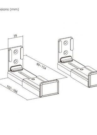 Soporte de Pared Aisens SPK02U - 191 para Barra de Sonido/ hasta 15kg - Tiensol