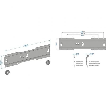 Soporte de Pared Fijo CME Meliconi ES400 para TV de 37 - 50'/ hasta 30kg - Tiensol