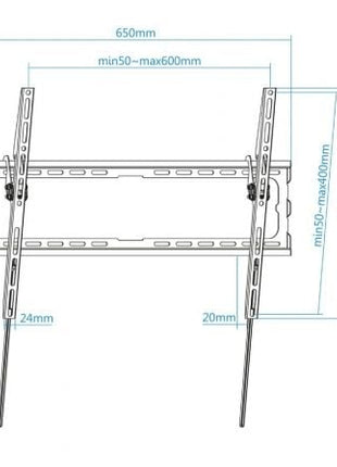 Soporte de Pared Fijo/ Inclinable TooQ LP1081T - B para TV de 37 - 80'/ hasta 45kg - Tiensol