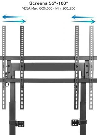 Soporte de Pared Fijo/ Suelo TooQ HIPERIÓN FS2280M - B para TV de 55 - 100'/ hasta 120kg - Tiensol