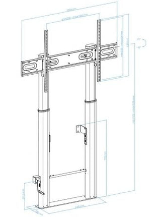 Soporte de Pared Fijo/ Suelo TooQ LOTTUS FS2290HM - B para TV de 55 - 100'/ hasta 100kg - Tiensol