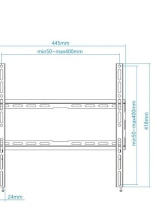 Soporte de Pared Fijo TooQ LP1070F - B para TV de 32 - 70'/ hasta 45kg - Tiensol