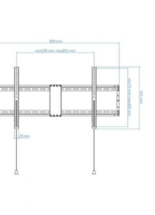 Soporte de Pared Fijo TooQ LP4390F - B para TV de 43 - 90'/ hasta 70kg - Tiensol