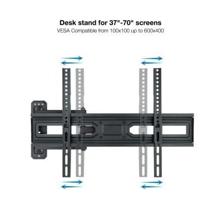 Soporte de Pared Giratorio/ Inclinable/ Nivelable TooQ LP7863TN - B para TV de 37 - 70'/ hasta 35kg - Tiensol