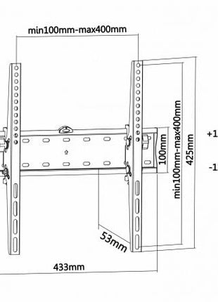 Soporte de Pared Inclinable Aisens WT55T - 015 para TV de 32 - 55'/ hasta 40kg - Tiensol