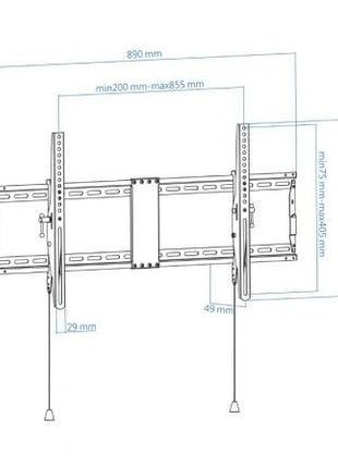 Soporte de Pared Inclinable TooQ LP4391T - B para TV de 43 - 90'/ hasta 70kg - Tiensol